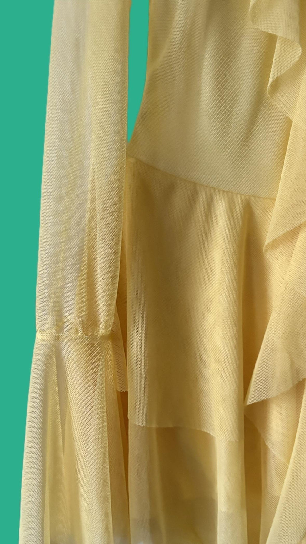 Whimsical Ruffle Mesh Dress – Made in Italy – One Size Fits Up to EU 42 – Available in Yellow, Violet & Mint Green