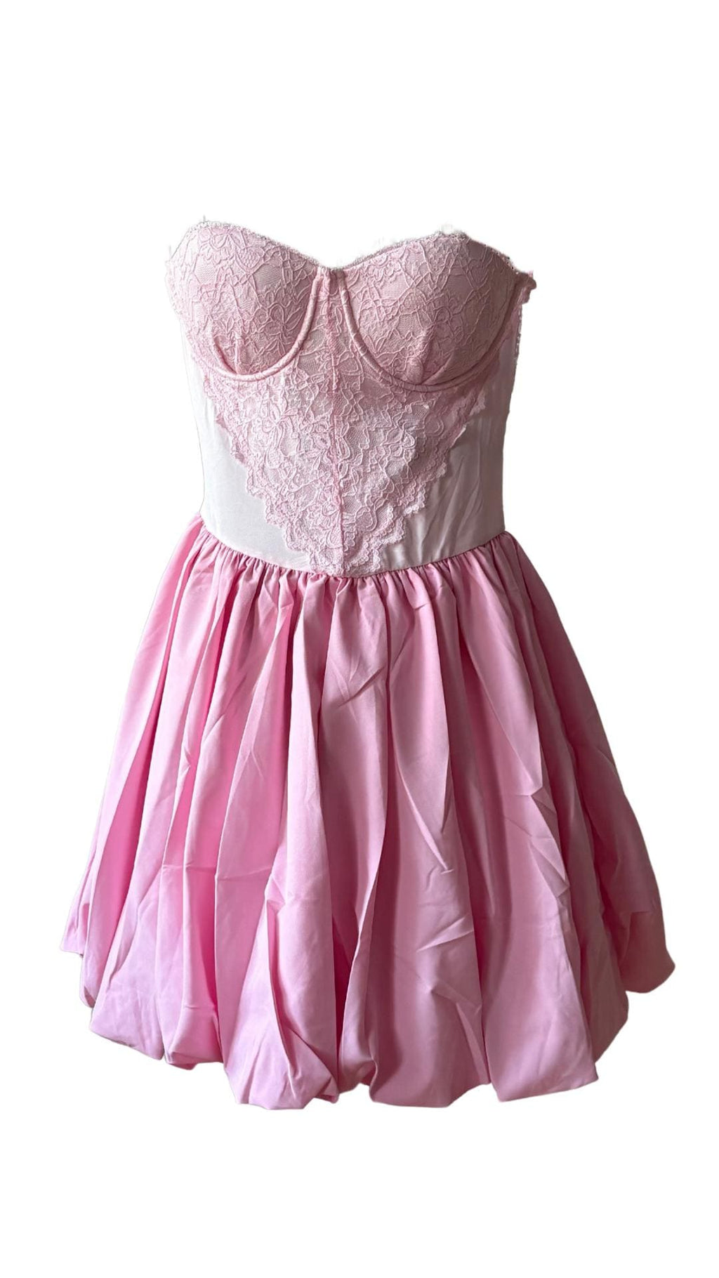 Romantic Lace Corset Dress: Pink or White Party Dress