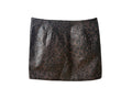 Faux Leather Leopard Print Mini Skirt – Khaki