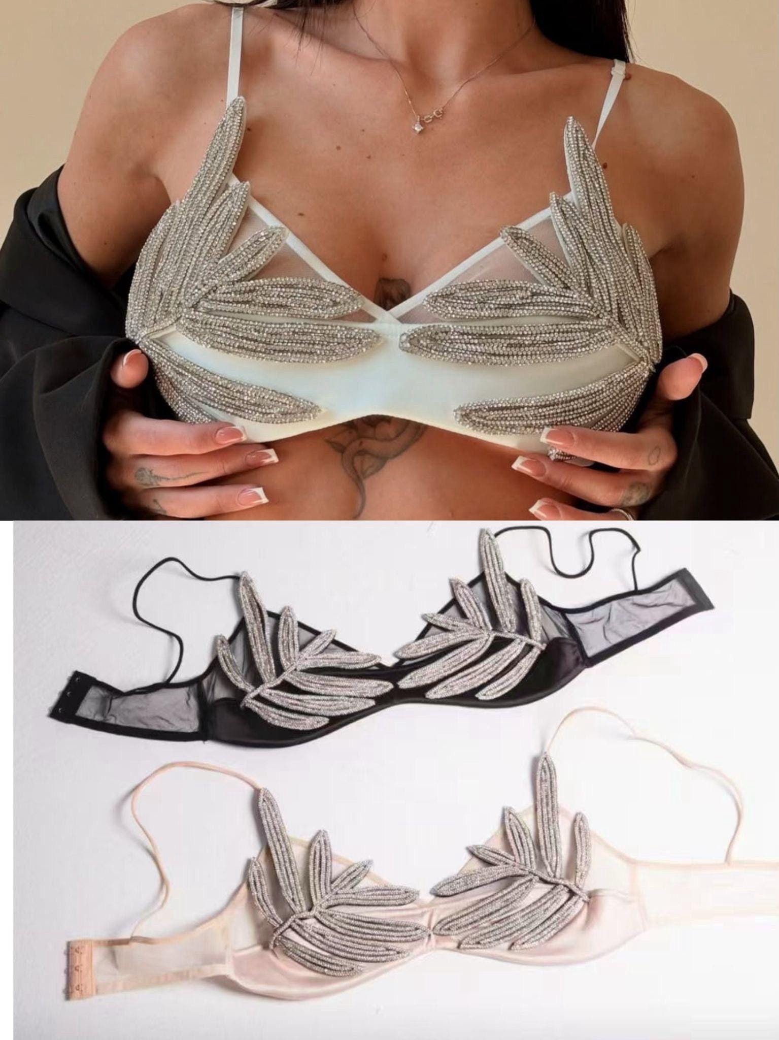 Rhinestone Bralette – One Size - Sparkling style