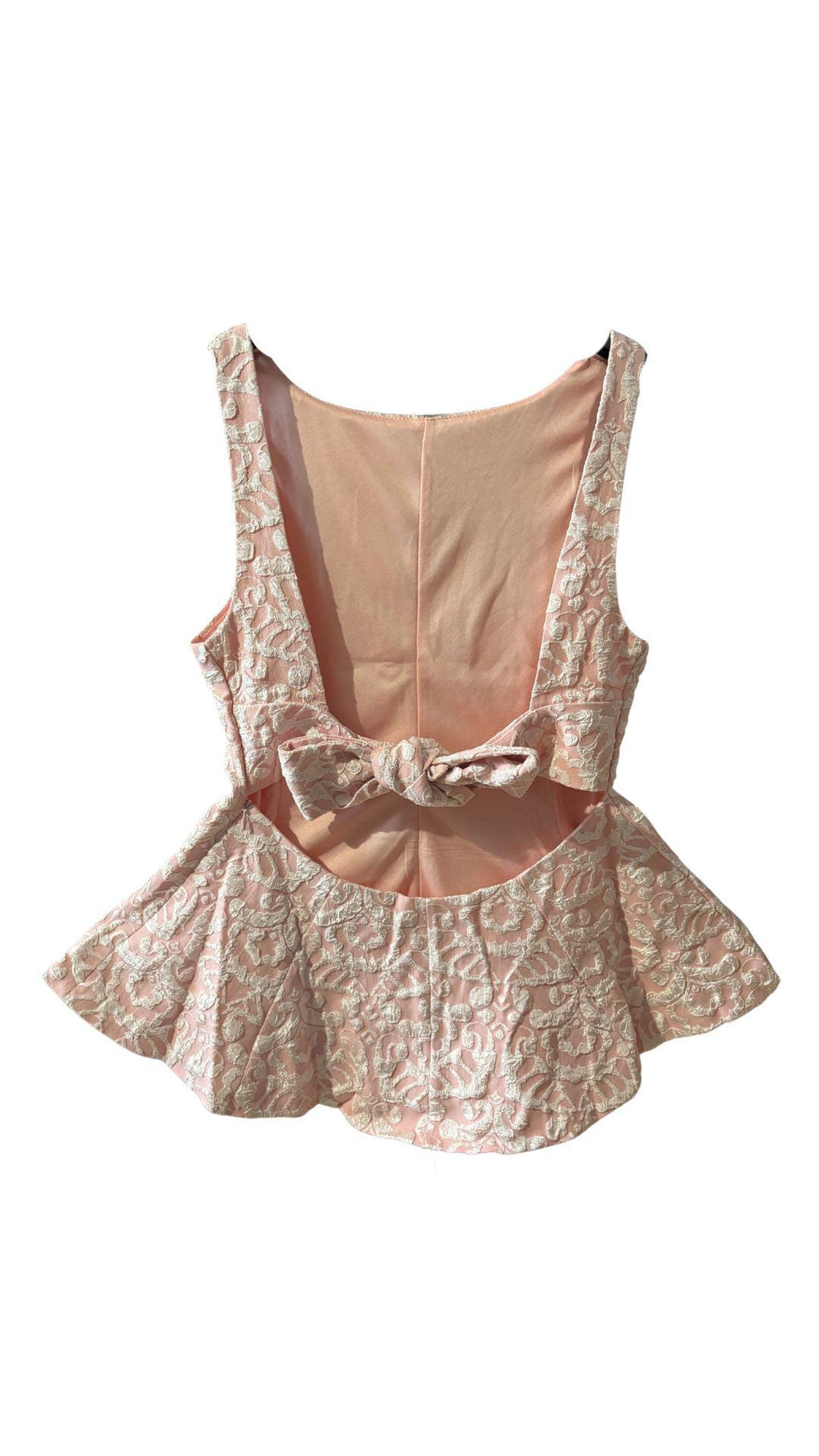 Vintage-Inspired Ribbon Back Top – Available in Yellow & Pink (Sizes S-M / M-L)