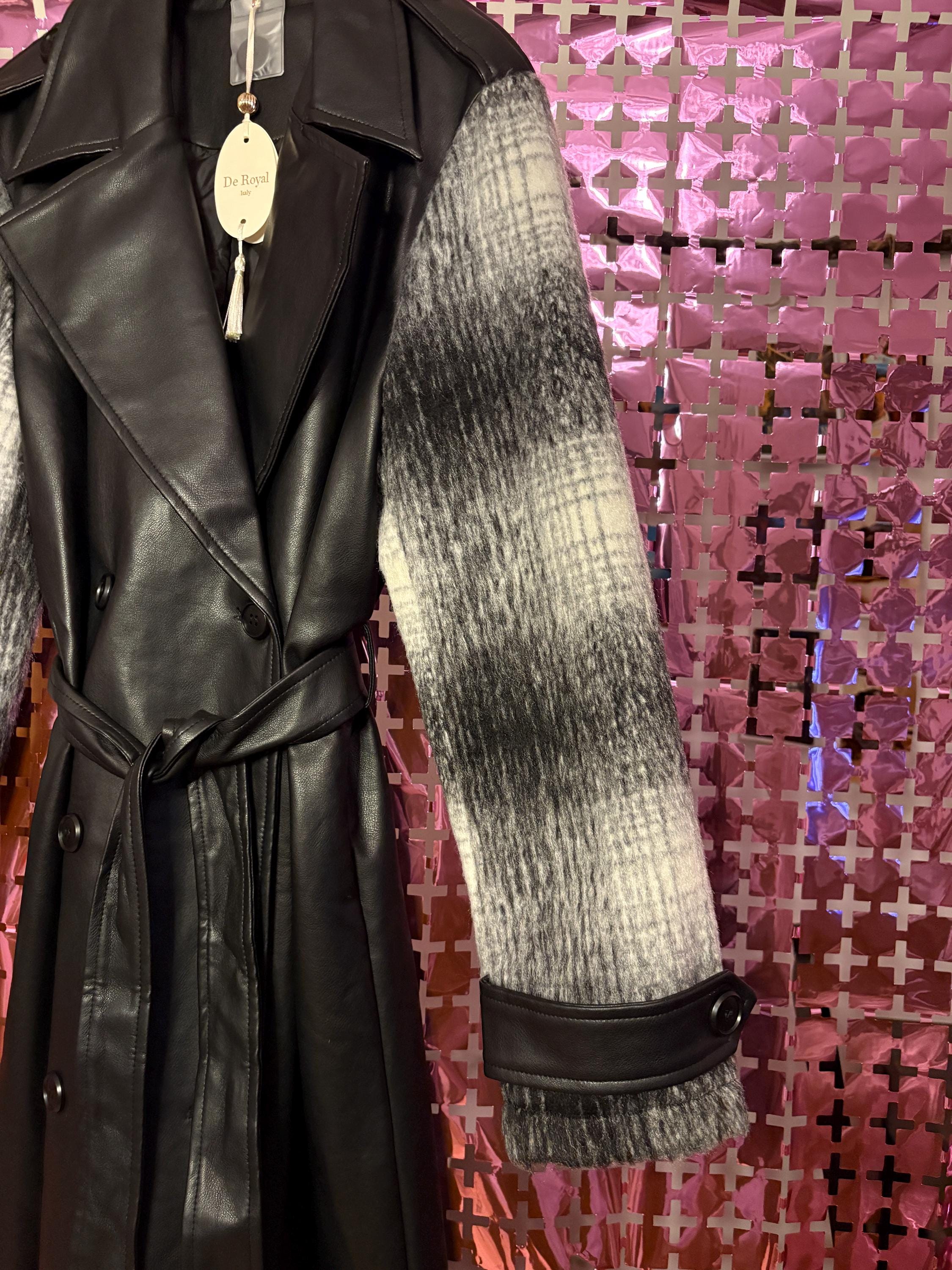 Faux Leather Trench Coat – Made in Italy