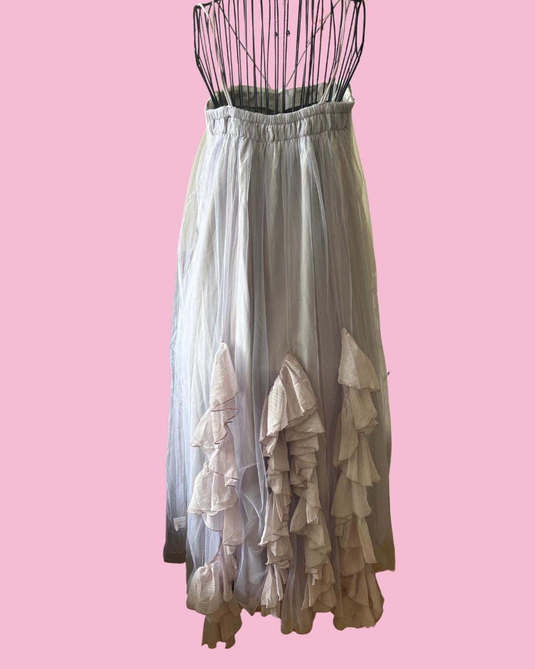 Ethereal Lilac Ruffle Gown | Two-Tone Tulle Dress | Sizes S & L | Custom Sizing Available